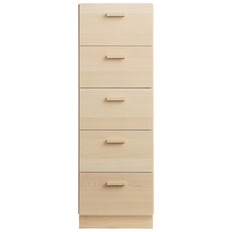 Relief Chest Of Drawers Tall With Plinth, Ash