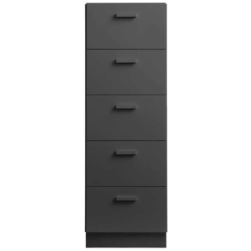 Relief Chest Of Drawers Tall With Plinth, Grey