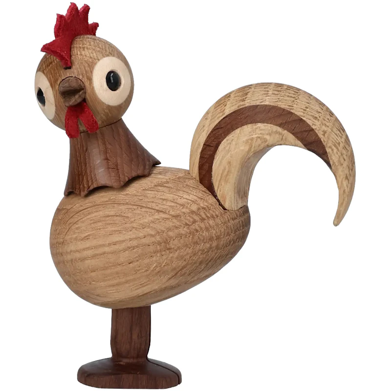Rise Wooden Figurine Rooster, 10,5 cm