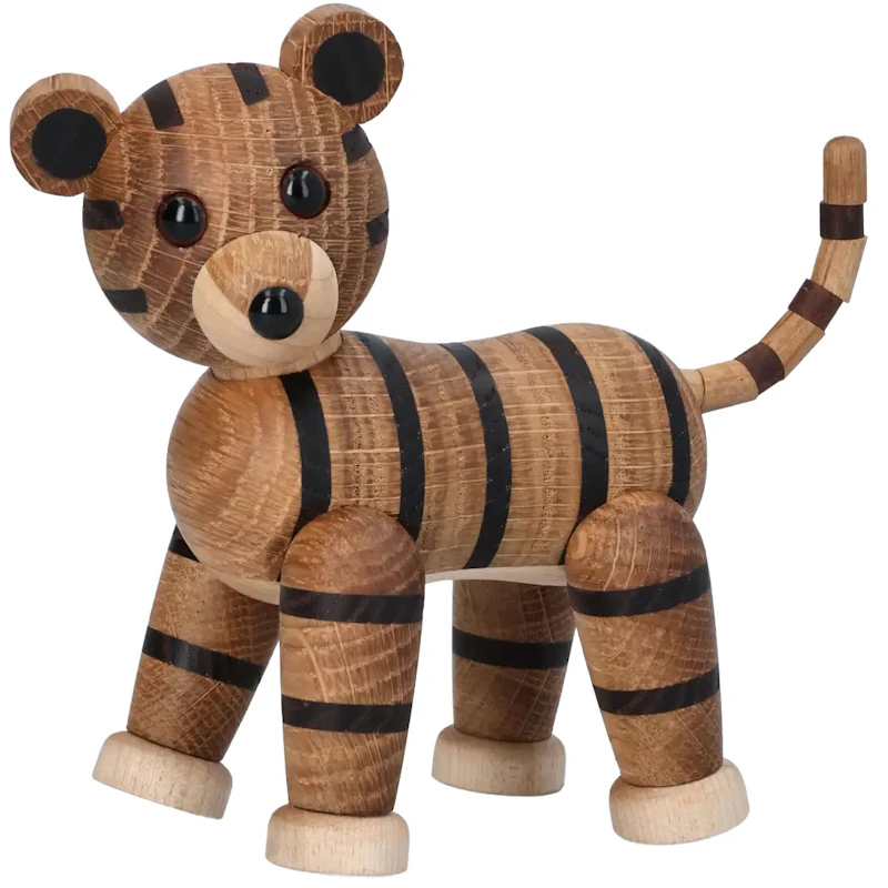 Shiva Wooden Figurine Tiger, 12 cm