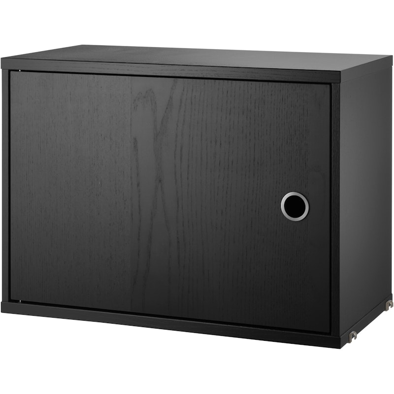 String Cabinet + Door 58x30x42 cm 1-pack, Black Stained Ash