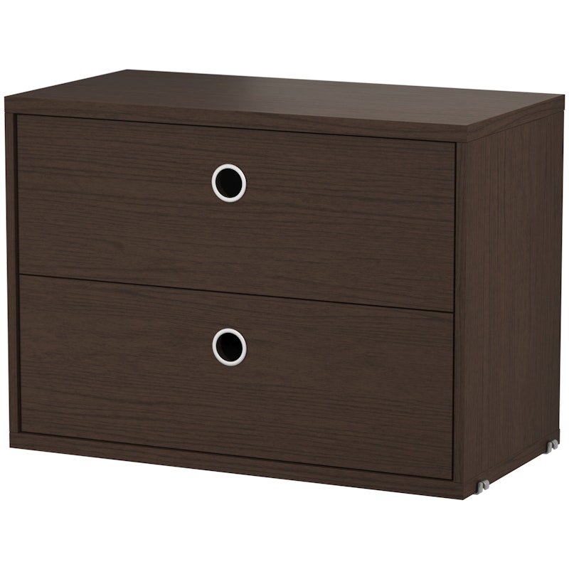 String Chest Of Drawers 58x30 cm, Dark Oak