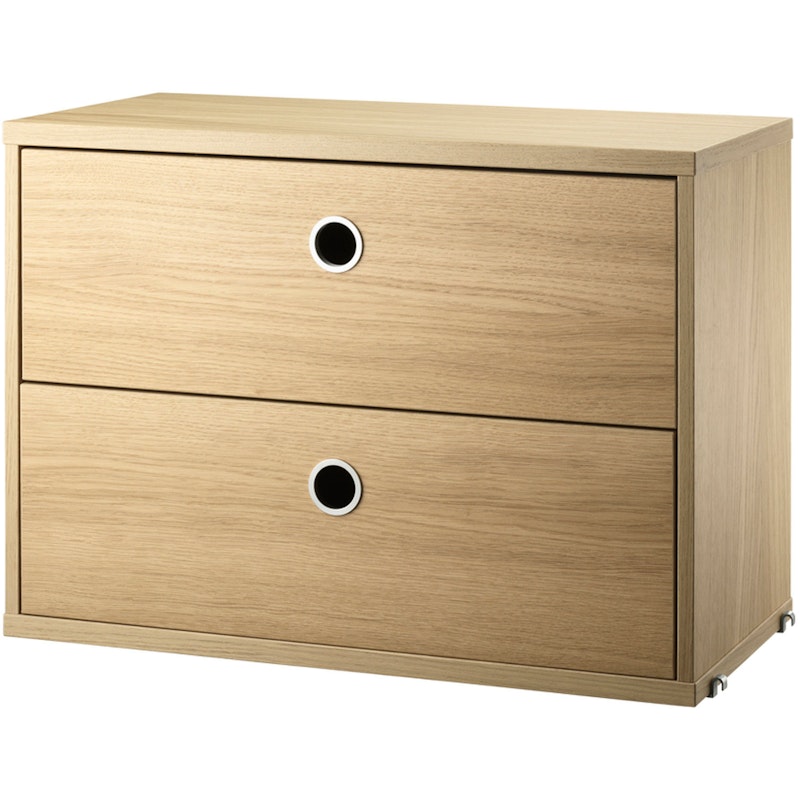 String Chest Of Drawers 58x30 cm, Oak