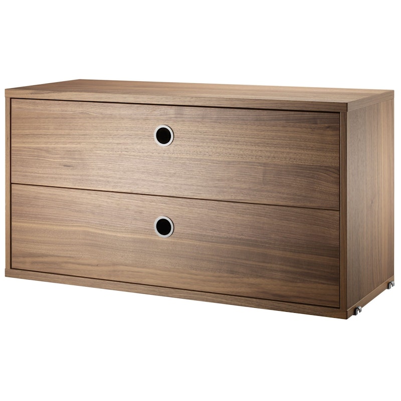 String Chest Of Drawers 78x30 cm, Walnut