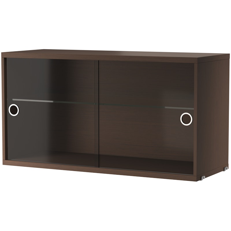 String Display Cabinet 30x78 cm, Dark Oak