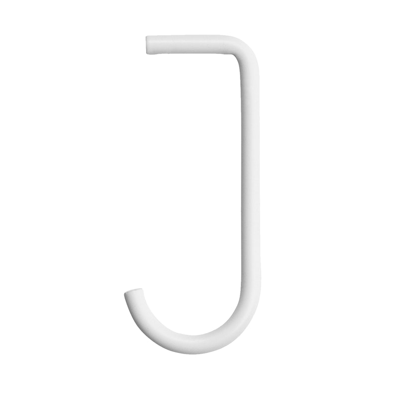String J Hook For Metal Shelf 5-pack, White