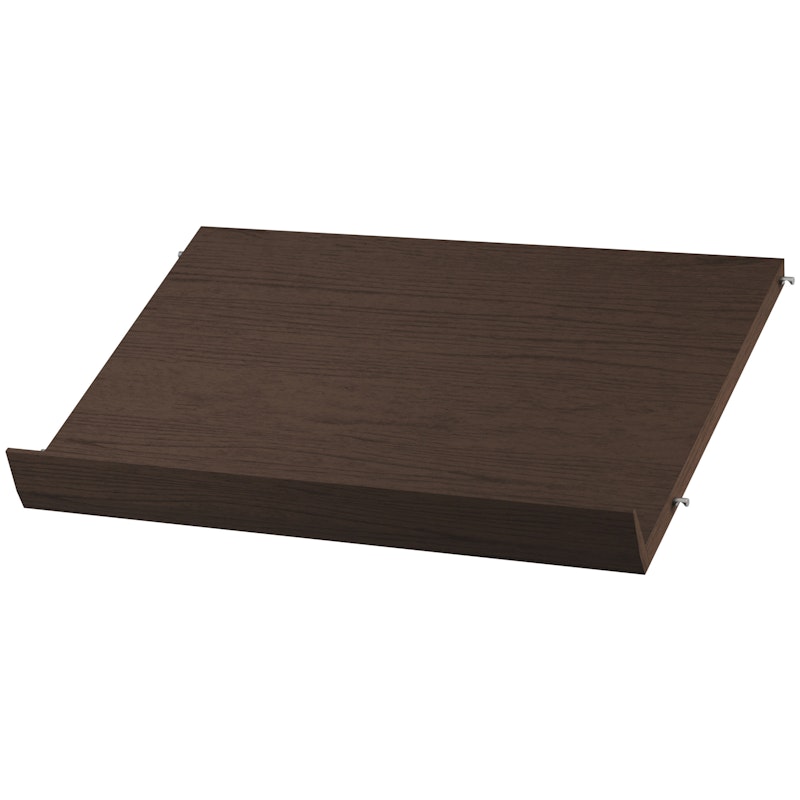 String Magazine Shelf 58x30 cm, Dark Oak