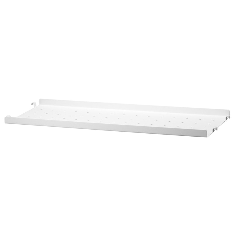 String Shelf With Low Edge Metal 20x58 cm, White