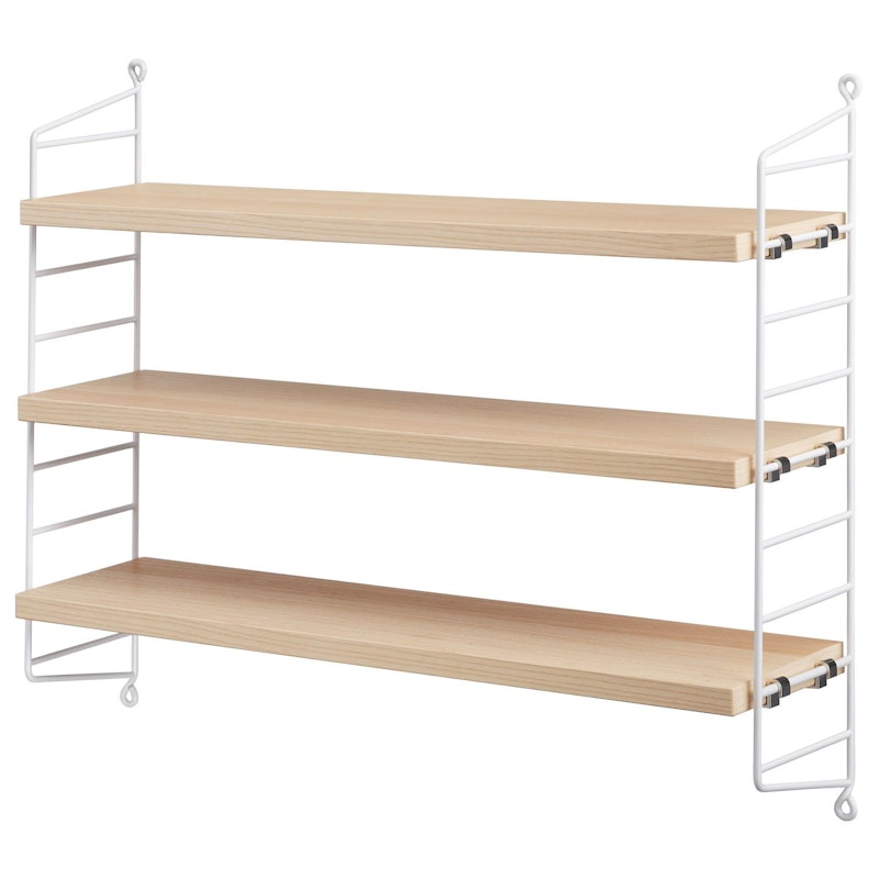 String Pocket Shelf, Ash / White