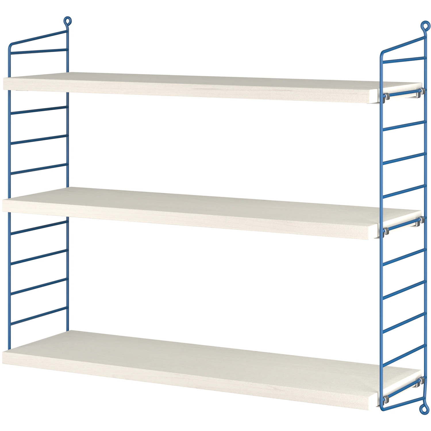 String Shelf, Anniversary Edition, White Oiled Pine / Blue ...