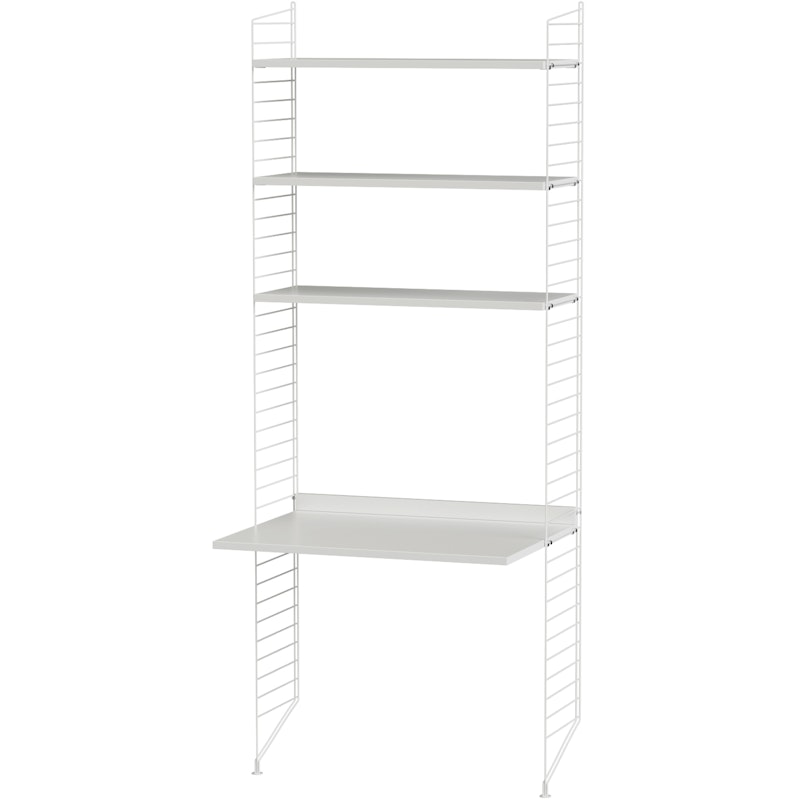 String Shelf Combination A Workspace, White