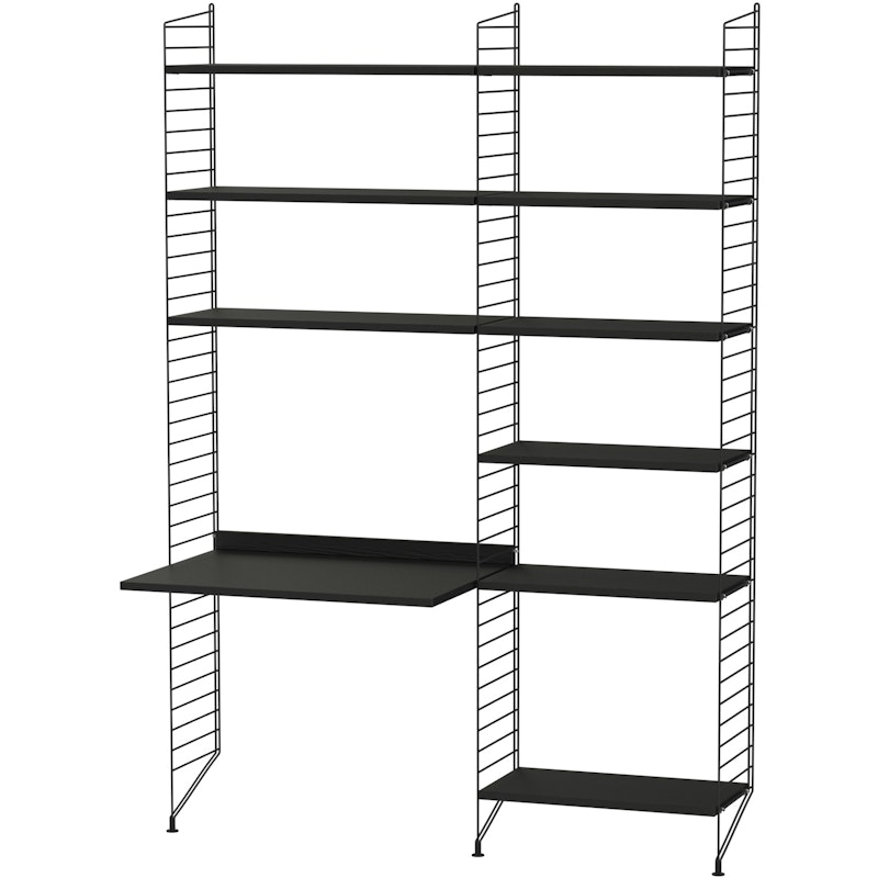 String Shelf Combination B Workplace, Black