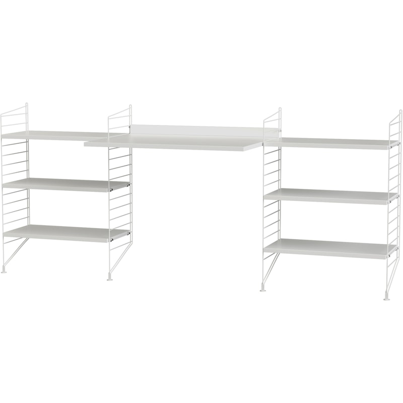 String Shelf Combination D Workspace, White