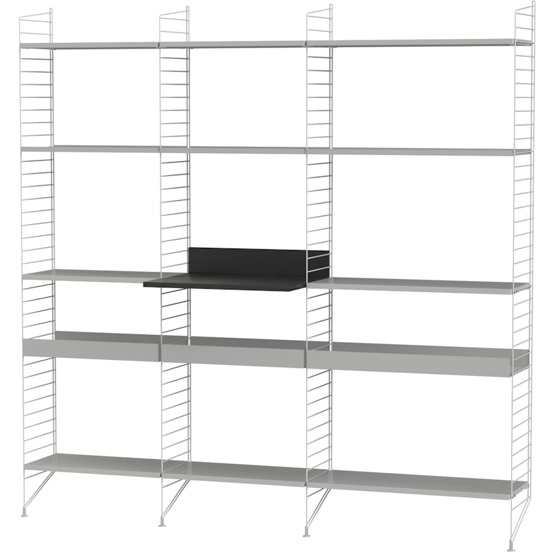 String Shelf Combination L Kitchen, Gray / Anthracite