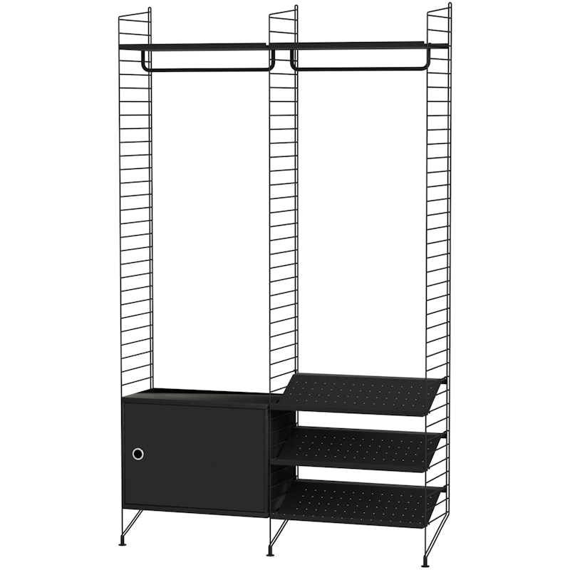 String Shelf Combination S Hall, Black