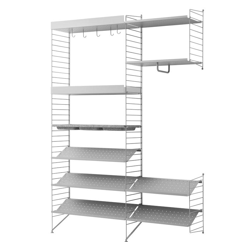 String Shelving System No 11, Grey