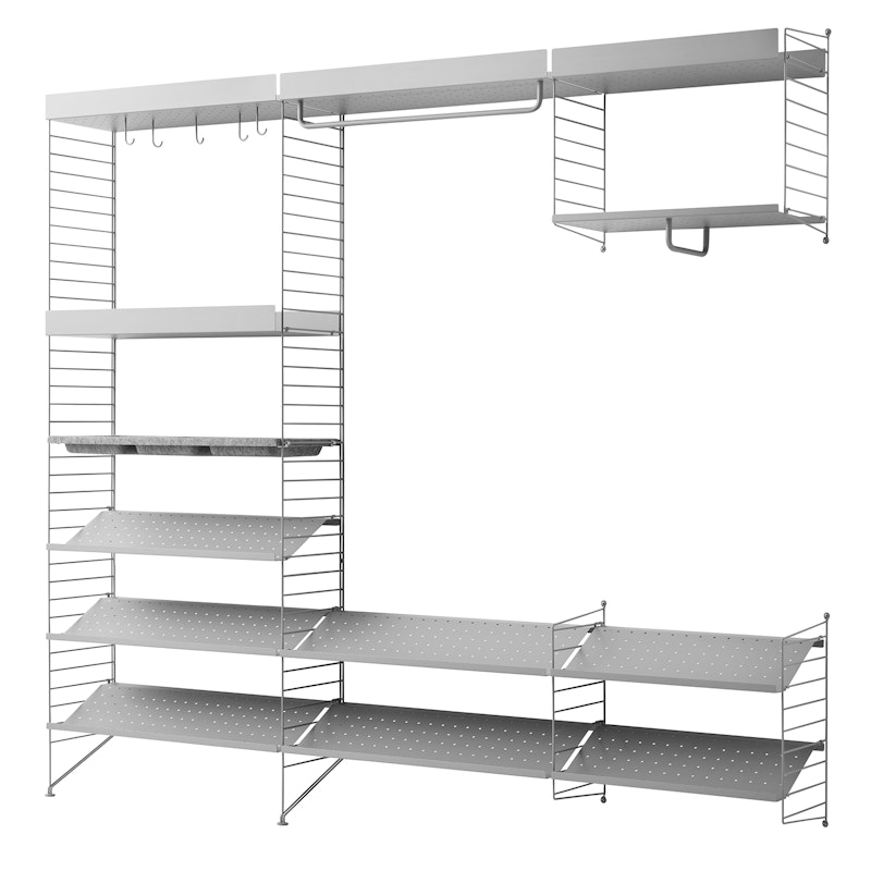 String Shelving System No 16, Grey