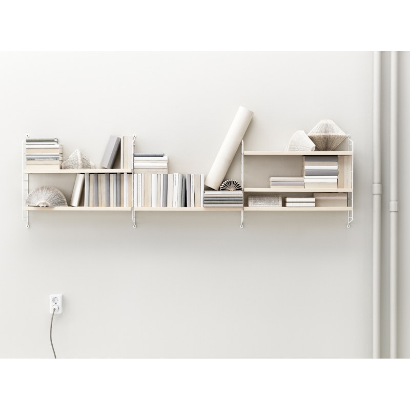 String Shelving System No 2, White / Ash