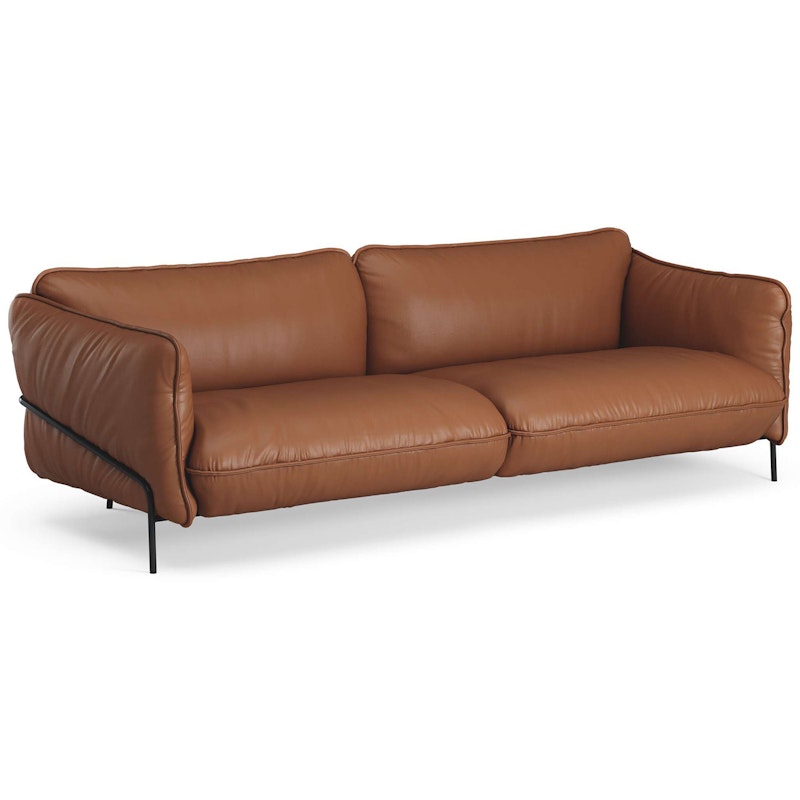 Continental 3-Seater Sofa, Elmo Leather Nordic Cognac