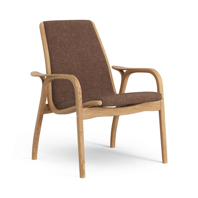 Laminett Armchair Fabric, Oiled Oak / Rust