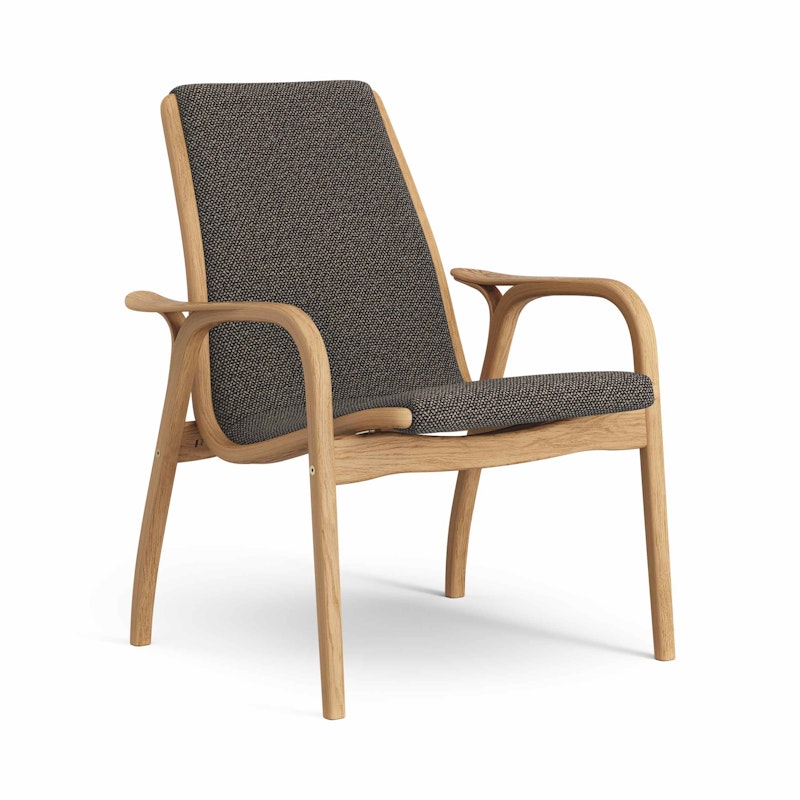 Laminett Armchair Fabric, Oiled Oak / Black