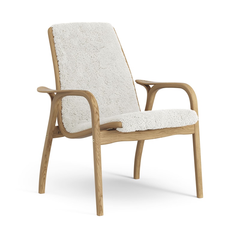 Laminett Armchair Sheepskin, Oiled Oak / Off-white
