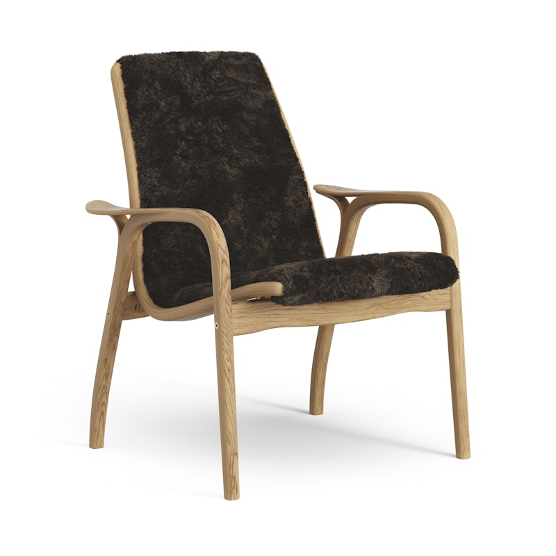 Laminett Armchair Sheepskin, Oiled Oak / Espresso