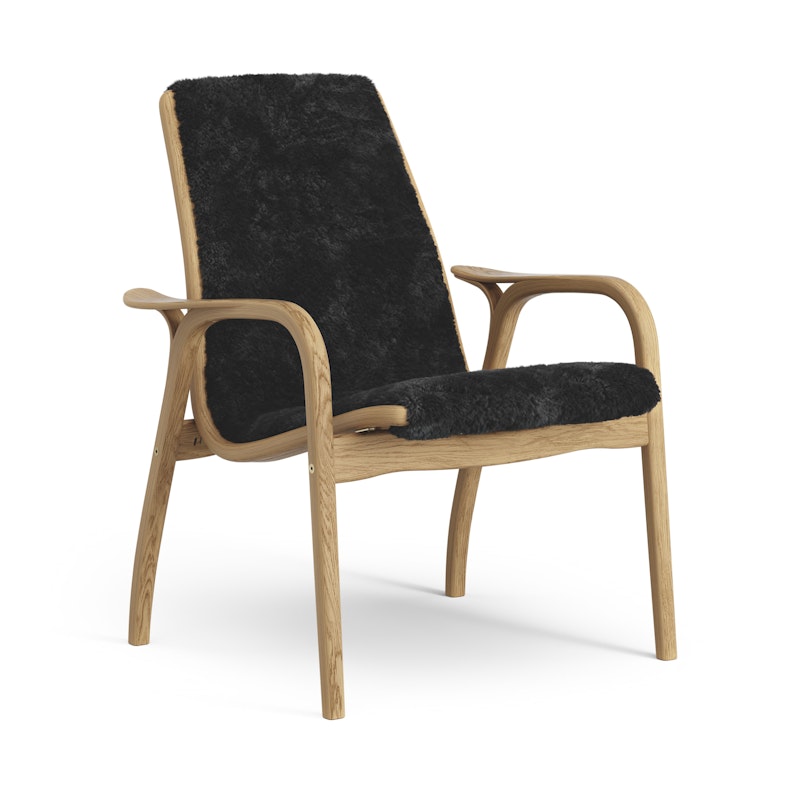 Laminett Armchair Sheepskin, Oiled Oak / Black
