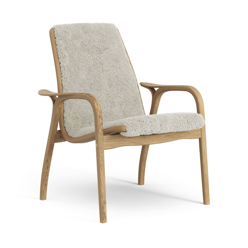 Laminett Armchair Sheepskin, Oiled Oak / Moonlight