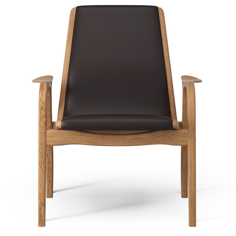 Laminett Armchair Oiled Oak / Dark Brown Leather