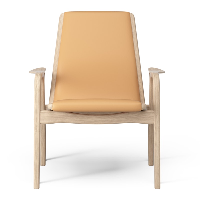 Laminett Armchair White Oiled Oak / Natural Leather