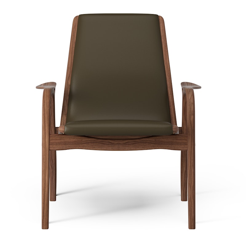 Laminett Armchair, Oiled Walnut / Elmonordic Grön 98027 Leather