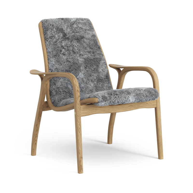 Laminett Armchair Sheepskin, Oiled Oak / Scandinavian Grey