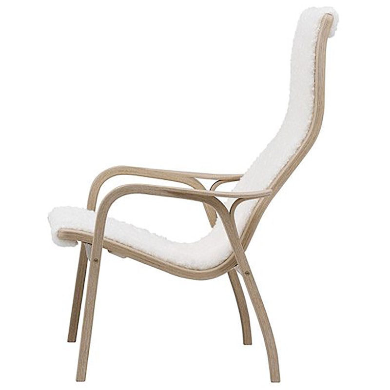 Lamino Chair Laquered Beech, Offwhite Sheepskin