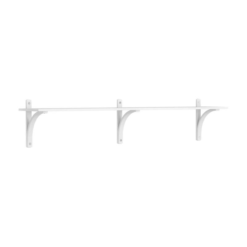 Levi Wall Shelf 180 cm Small, Aluminium / White Stained Ash