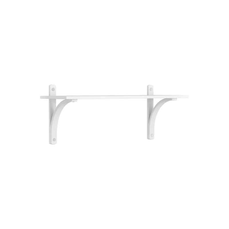 Levi Wall Shelf 90 cm Small, Aluminium / White Stained Ash
