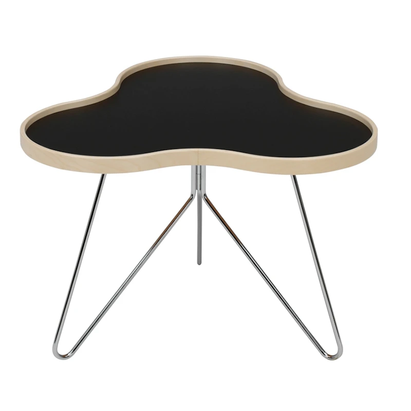 Flower table 66X62 Cm, Birch Ridge, black, chromed legs