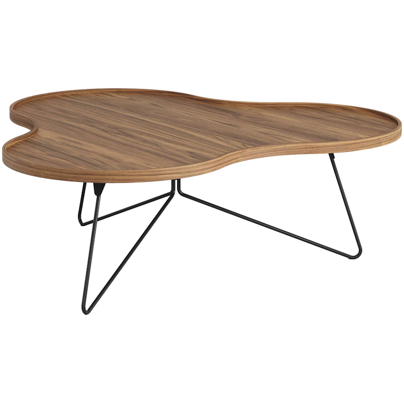Flower Mono Coffee Table 114x39 cm, Black / Walnut