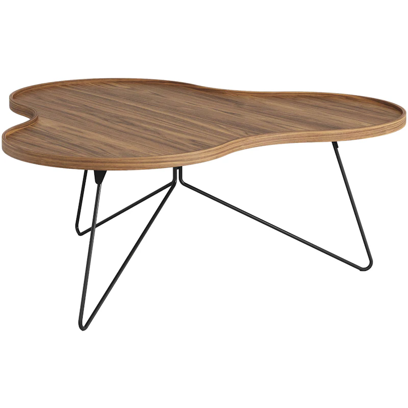 Flower Mono Coffee Table 114x45 cm, Black / Walnut