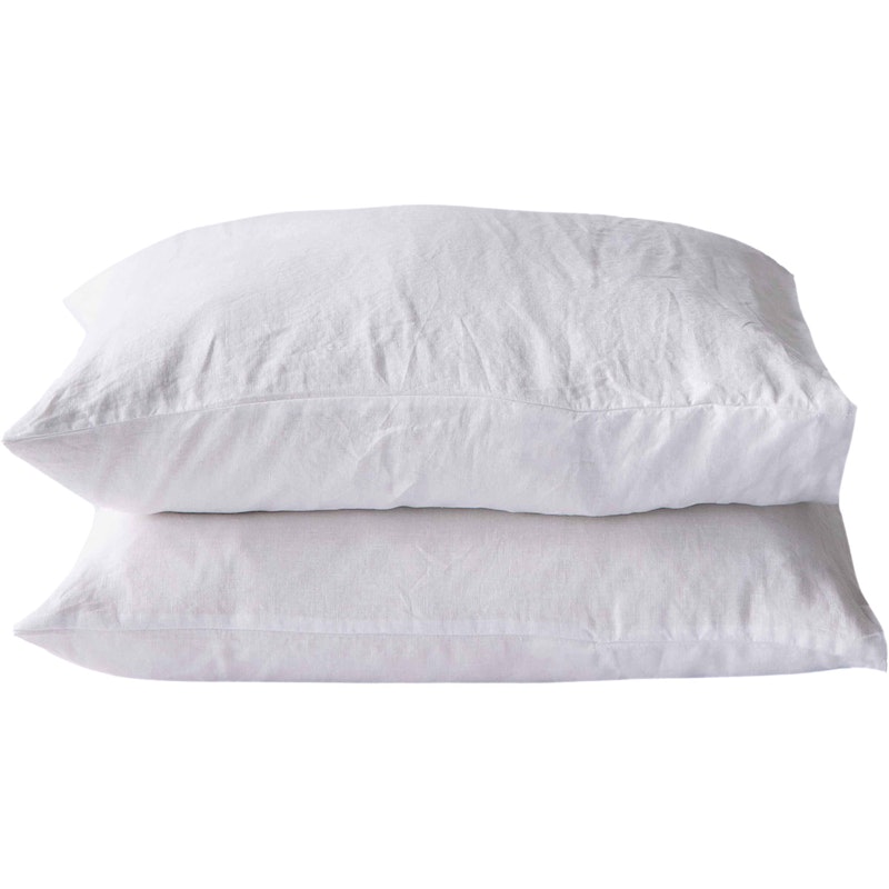 Linen Pillowcase 50x60 cm 2-pack, Bleached White