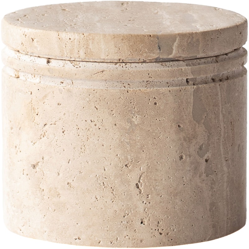 Travertine Jar With Lid