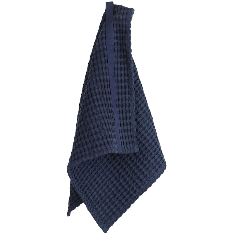 Big Waffle Hand Towel, Dark Blue