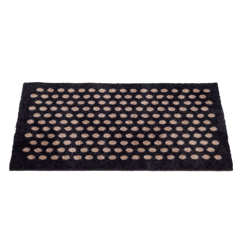 Dot Door Mat, Black / Beige, 60x40 cm