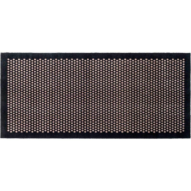 Dot Door Mat, Black / Beige, 90x200 cm