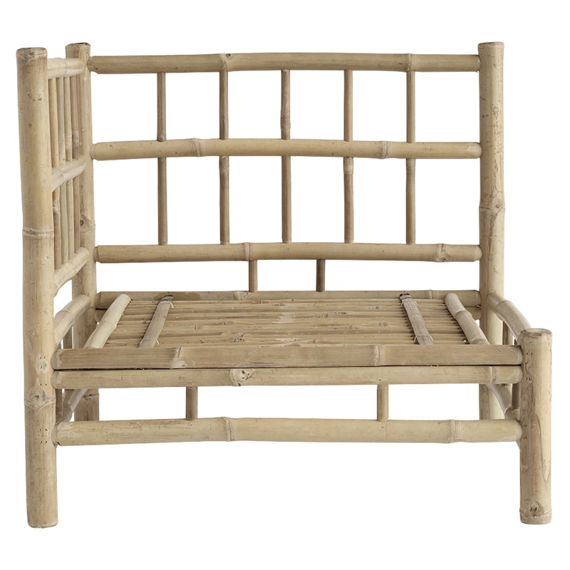 Modular Sofa Bamboo Corner Piece, Nature