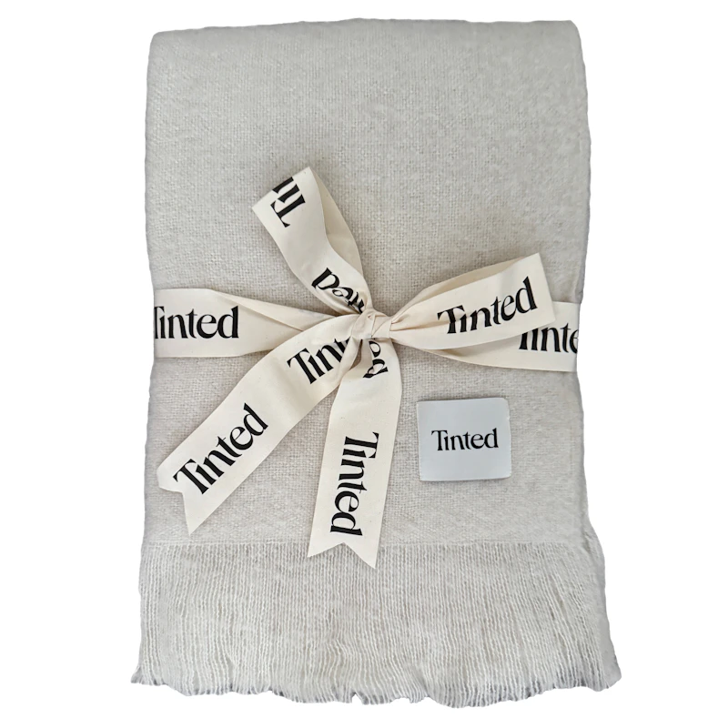 Fingal Wool Plaid 130x170 cm, Off-white
