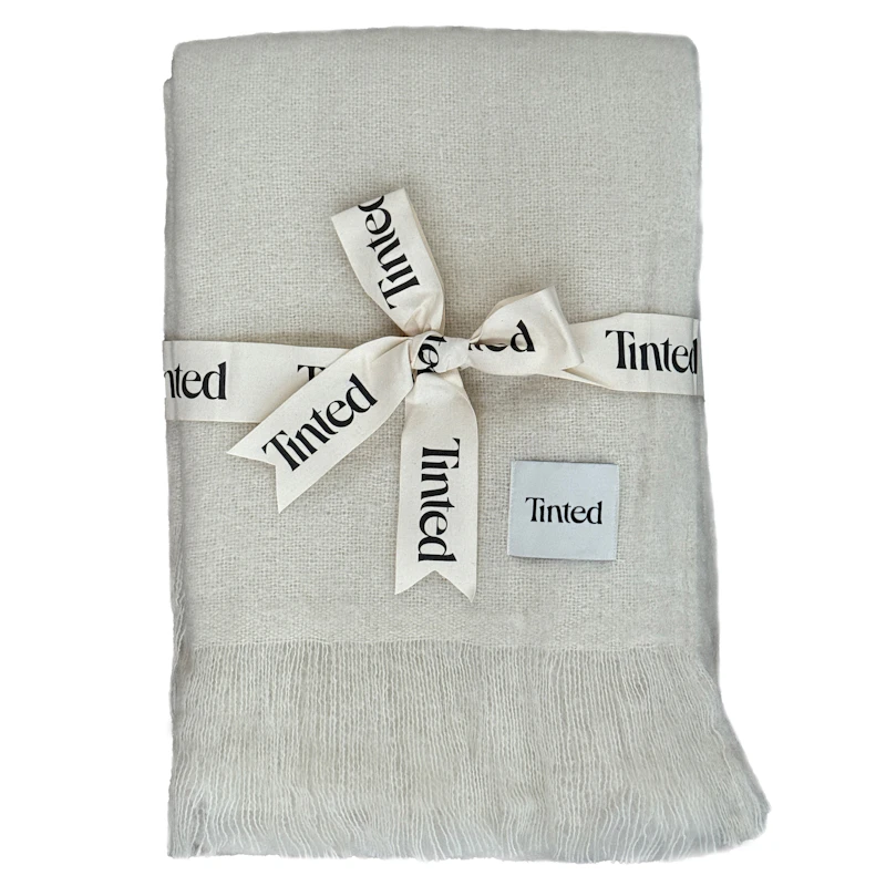 Fridh Plaid Mohair 130x170 cm, Off-white