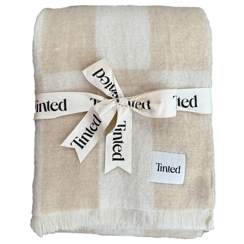 Hallin Plaid Mohair 130x170 cm, Beige / Off-white