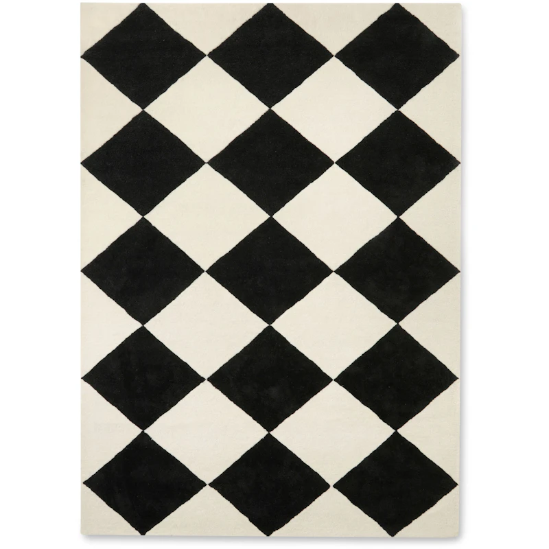 Tenman Wool Rug Black/White, 250x350 cm