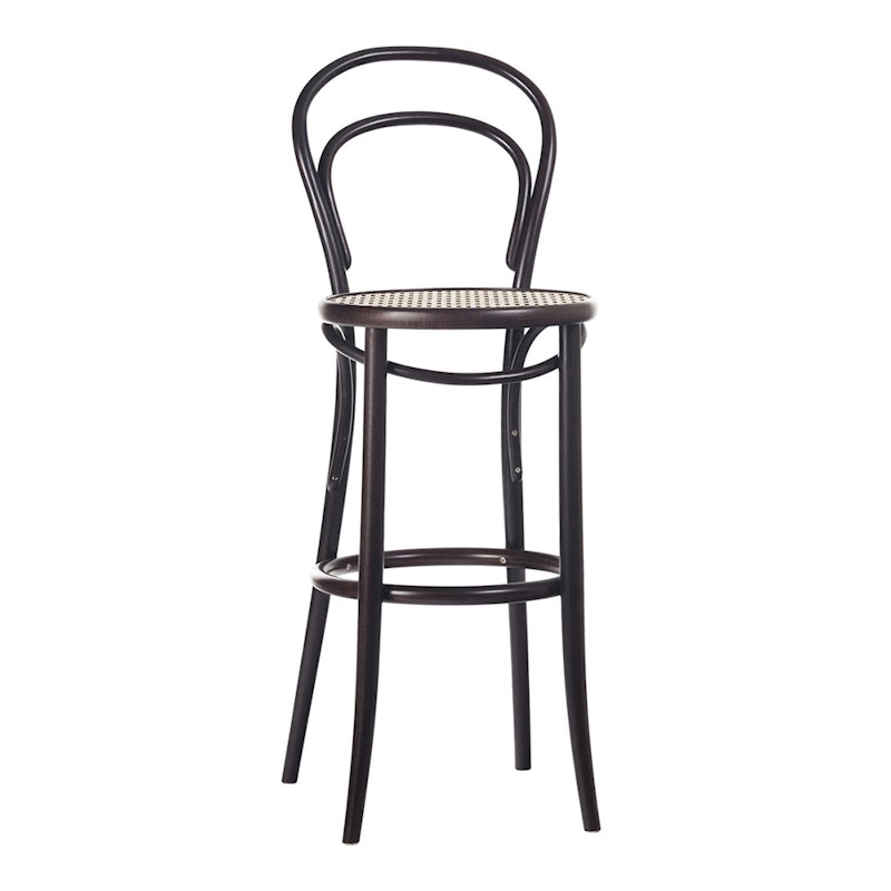 No 14 Barstool Cane 61 cm, Coffee